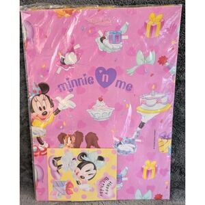 Vintage Disney Minnie 'n Me Gift Bag Birthday Party 1990s NOS Sealed Pink Minnie